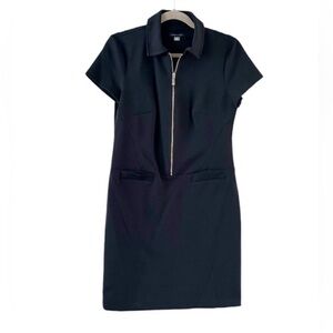 Elegant Navy Zip-Up Dress- Tommy Hilfiger